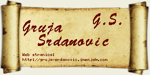 Gruja Srdanović vizit kartica